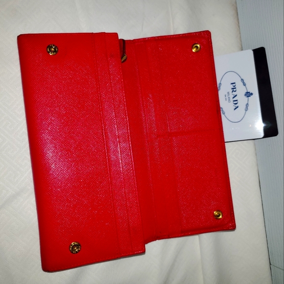 PRADA  Rare Authentic bifold Leather long Wallet - Picture 5 of 16